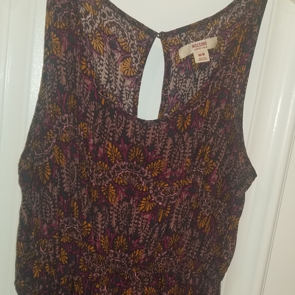 Purple Patterned Mossimo Jumpsuit with Pockets